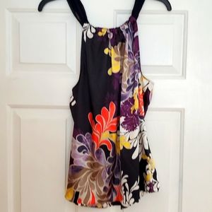NWT  Medium Tahari Navy Floral halter